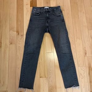 3/$30 Zara charcoal straight leg jeans